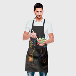 Фартук кулинарный Котик дракон, цвет: 3D-принт — фото 2