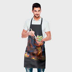 Фартук кулинарный Котик дракоша, цвет: 3D-принт — фото 2