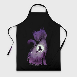 Фартук кулинарный Кот в ночи, цвет: 3D-принт