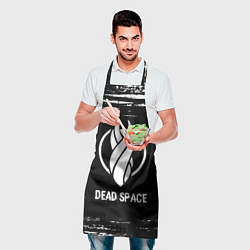 Фартук кулинарный Dead Space glitch на темном фоне, цвет: 3D-принт — фото 2