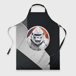 Фартук кулинарный Белая горилла, цвет: 3D-принт