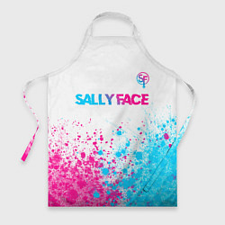 Фартук кулинарный Sally Face neon gradient style: символ сверху, цвет: 3D-принт