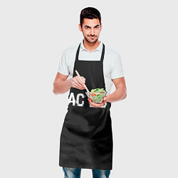 Фартук кулинарный AC DC glitch на темном фоне: символ сверху, цвет: 3D-принт — фото 2