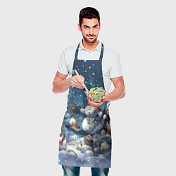 Фартук кулинарный Снежный бой, цвет: 3D-принт — фото 2