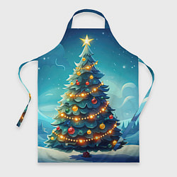 Фартук кулинарный Новогодняя елка, цвет: 3D-принт