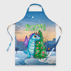 Фартук Дракон у елки 2024