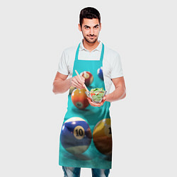 Фартук кулинарный Бильярдные шары, цвет: 3D-принт — фото 2