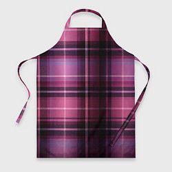 Фартук кулинарный Фиолетовая шотландская клетка, цвет: 3D-принт