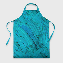 Фартук кулинарный Голубая масляная краска, цвет: 3D-принт