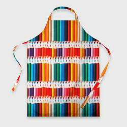 Фартук кулинарный Яркие цветные карандаши, цвет: 3D-принт