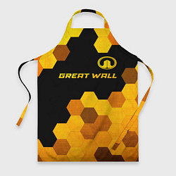 Фартук кулинарный Great Wall - gold gradient посередине, цвет: 3D-принт