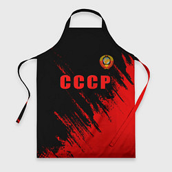 Фартук кулинарный СССР герб брызги красок, цвет: 3D-принт