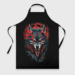 Фартук кулинарный Логотип рок группы Алиса на фоне волка, цвет: 3D-принт