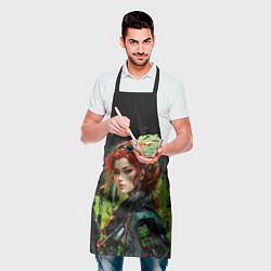 Фартук кулинарный Рыжая боевая девушка, цвет: 3D-принт — фото 2