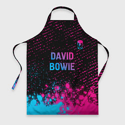 Фартук кулинарный David Bowie - neon gradient посередине, цвет: 3D-принт