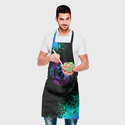 Фартук кулинарный Ведьмак неоновый логотип, цвет: 3D-принт — фото 2