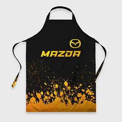 Фартук кулинарный Mazda - gold gradient посередине, цвет: 3D-принт