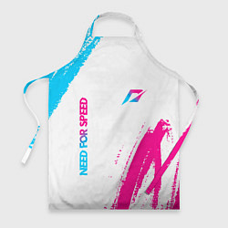 Фартук кулинарный Need for Speed neon gradient style вертикально, цвет: 3D-принт