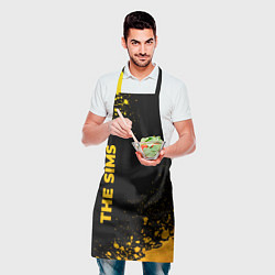 Фартук кулинарный The Sims - gold gradient вертикально, цвет: 3D-принт — фото 2
