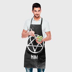 Фартук кулинарный HIM glitch на темном фоне, цвет: 3D-принт — фото 2