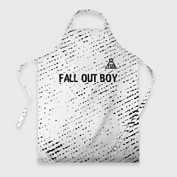 Фартук Fall Out Boy glitch на светлом фоне посередине