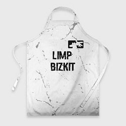 Фартук кулинарный Limp Bizkit glitch на светлом фоне посередине, цвет: 3D-принт