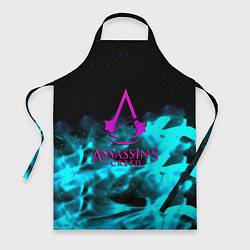 Фартук кулинарный Assassins Creed flame neon, цвет: 3D-принт