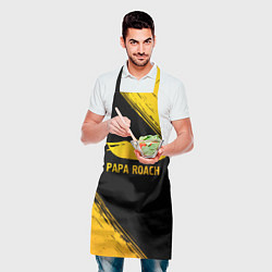 Фартук кулинарный Papa Roach - gold gradient, цвет: 3D-принт — фото 2