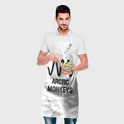 Фартук кулинарный Arctic Monkeys glitch на светлом фоне, цвет: 3D-принт — фото 2