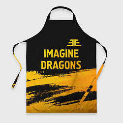 Фартук кулинарный Imagine Dragons - gold gradient посередине, цвет: 3D-принт