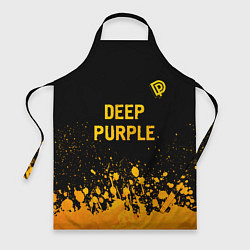 Фартук кулинарный Deep Purple - gold gradient посередине, цвет: 3D-принт