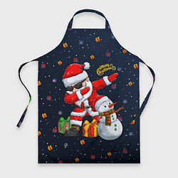 Фартук кулинарный Санта Клаус и снеговик, цвет: 3D-принт