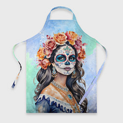 Фартук кулинарный Катрина калавера санта муерте, цвет: 3D-принт