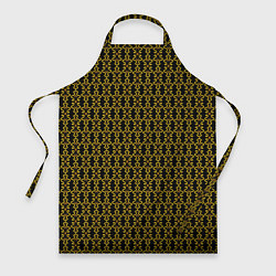 Фартук кулинарный Узоры чёрно-золотой паттерн, цвет: 3D-принт