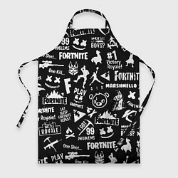 Фартук Fortnite alllogo black