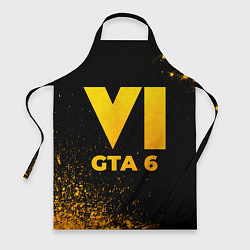Фартук кулинарный GTA 6 - gold gradient, цвет: 3D-принт