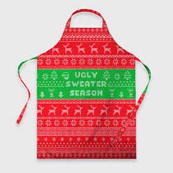 Фартук кулинарный Ужасный новогодний свитер, цвет: 3D-принт