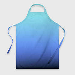 Фартук кулинарный Голубой и черно-синий градиент, цвет: 3D-принт