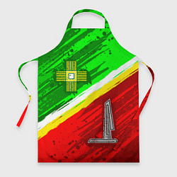 Фартук кулинарный Флаг Зеленограадского АО, цвет: 3D-принт