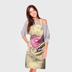 Фартук кулинарный Пончик с любовью, цвет: 3D-принт — фото 2