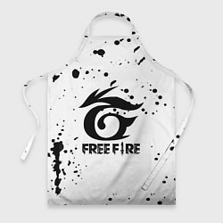 Фартук кулинарный Freefire черные краски, цвет: 3D-принт