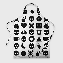 Фартук Love death robots pattern white