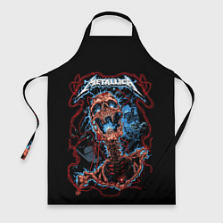 Фартук кулинарный Metallica skeleton, цвет: 3D-принт