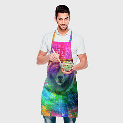 Фартук кулинарный Цветной медведь, цвет: 3D-принт — фото 2