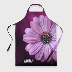 Фартук кулинарный Фиолетовый цветок - WOMAN, цвет: 3D-принт