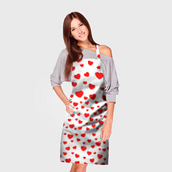 Фартук кулинарный Любовь паттерн сердца, цвет: 3D-принт — фото 2