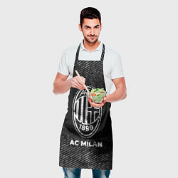 Фартук кулинарный AC Milan с потертостями на темном фоне, цвет: 3D-принт — фото 2
