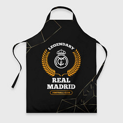 Фартук кулинарный Лого Real Madrid и надпись legendary football club, цвет: 3D-принт