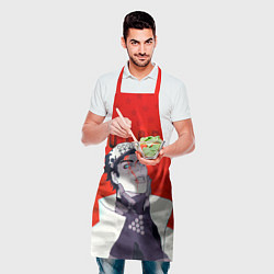 Фартук кулинарный Джотаро Куджо на фоне звездочек из ДжоДжо, цвет: 3D-принт — фото 2