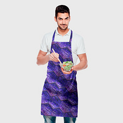 Фартук кулинарный Сине-фиолетовая стеклянная мозаика, цвет: 3D-принт — фото 2